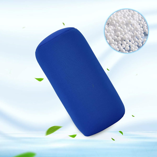 Mini Microbead Ryggkudde för Soffa, Säng, Kontor, Bil, Resa Blå