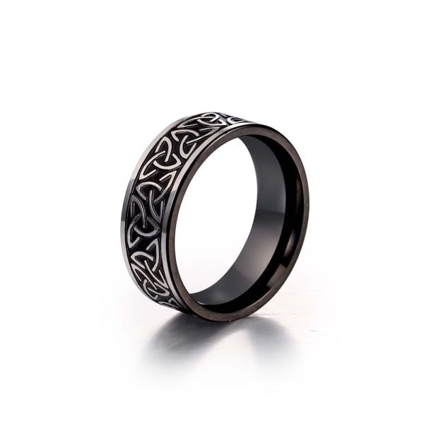 Nordic Viking Graphic Titanium Steel Ring Personality Pronssi Domi