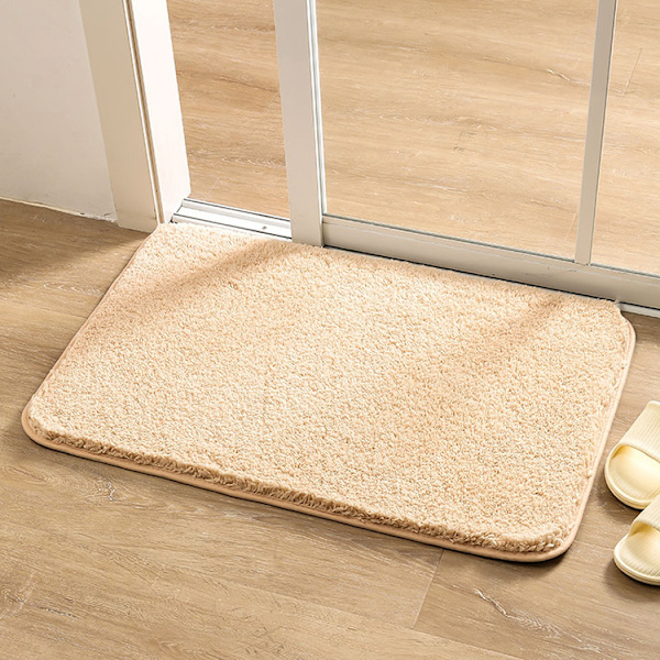 Extra tjock halkfri badrumsmatta mikrofiber duschabsorberande matta för maskinbadrum 40x60cm (Beige)