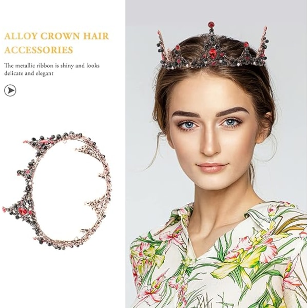 Barokk Tiara Hodeplagg Brud Kroner Tiaraer Rhinestones Brud Ti