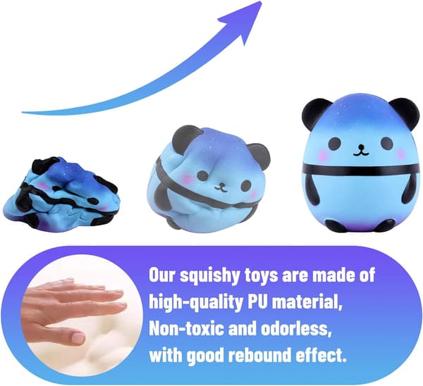 Squishies-samling Panda Egg Galaxy Nyhet Stressavlastende Leke