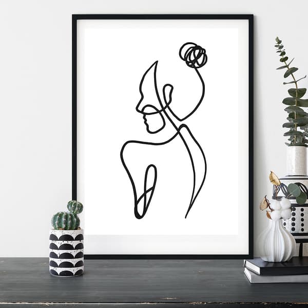 4 st roliga badrumsskyltar Canvas Prints och Posters Abstrakta linjer