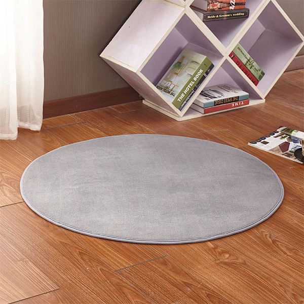 Tatami-matot, pyöreät olohuoneen matot, makuuhuoneen liukuestematot (1 kpl 80*80cm harmaa)
