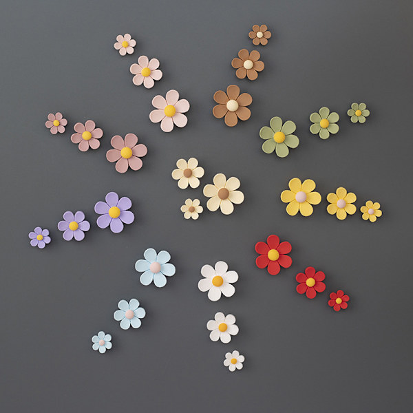 (30 st) Söta 3D-blomster kylskåpsmagneter för vuxna, starka och färgglada