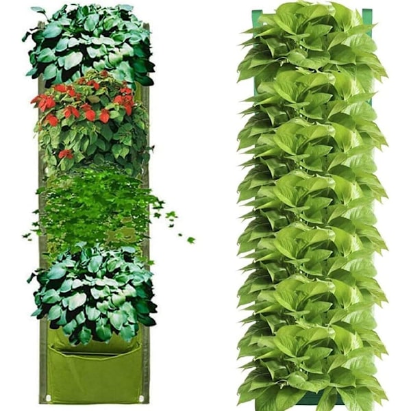 Hängande planteringsväskor, 2-pack vertikala väggplanterare