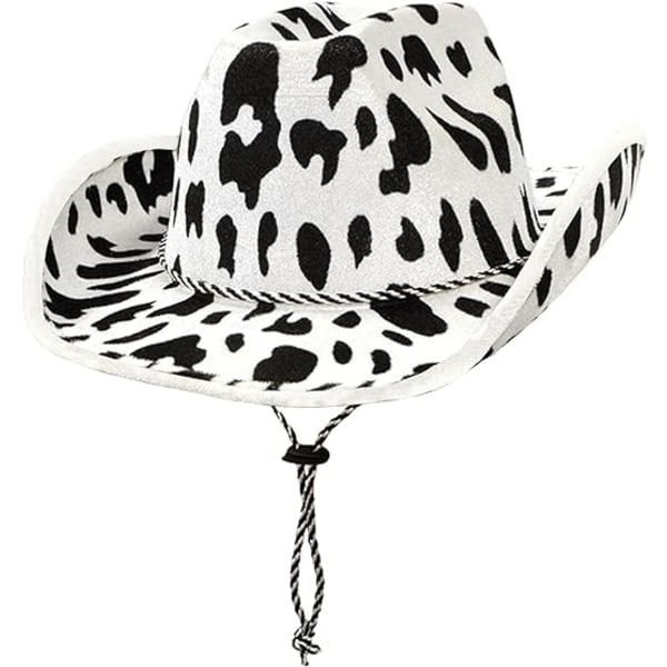 Cowboy-hatt med kutrykk for vestlig tema, festrekvisita til det ville vesten,
