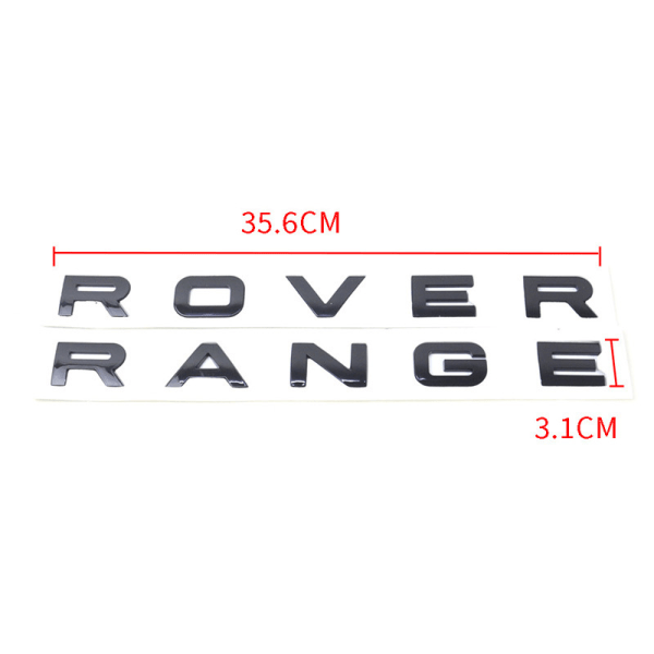 Range Rover Gloss Black Lettering Emblem Badge Front eller Bak