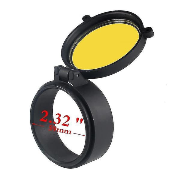 59 mm transparent kikarsiktslinslock, fällbart, snabbt fjäderfäste