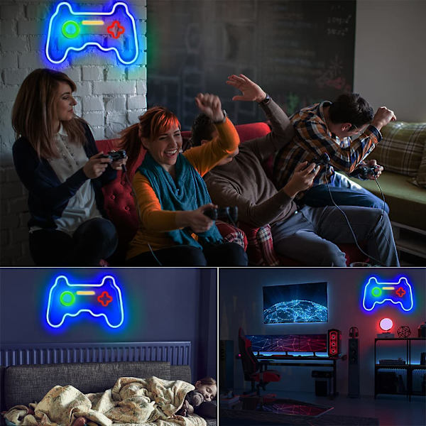 Neonvalot seinäkoristeluun, neonvalot teinihuoneen sisustukseen, peli