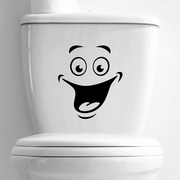 2 st Smile Funny Badrumsväggklistermärke Heminredning Köksväggpa