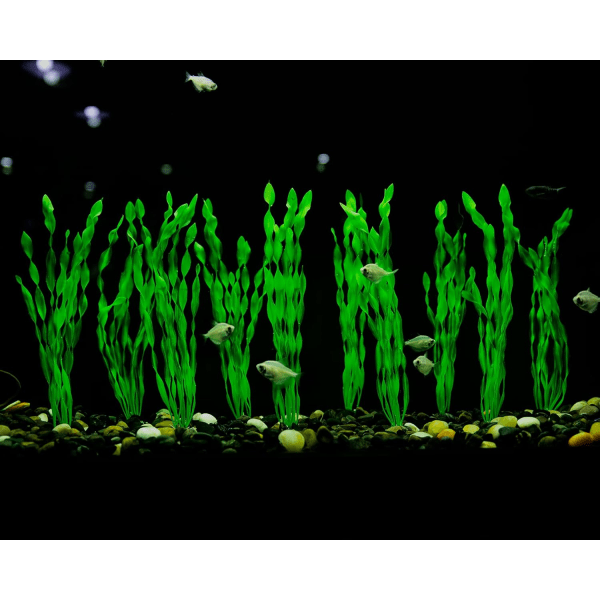 Kunstig tangplante for akvarium, plastfisketank