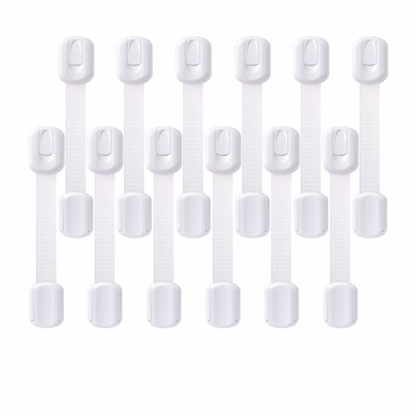 12-pack multifunktionella självhäftande remmar - barnsäkra babyproffs