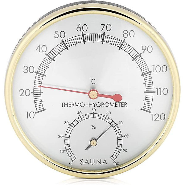 2 i 1 Hygrotermograf Termometer för Bastu, Bastutillbehör för Hem, Kontor, Verkstäder, Skolor, Marknader, Lager