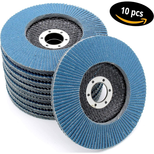 Skivekomponenter │ blå │ 10 stk. │ Ø 125 mm │ korn 60 │ Rustfritt