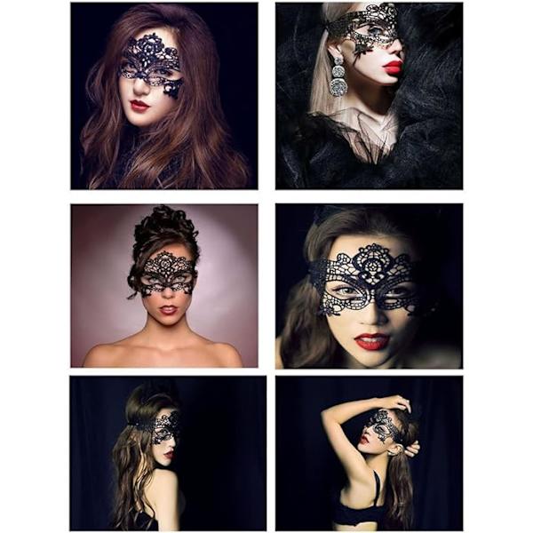 Damer Svart Blonder Mask Party Prom Maskerad Mask Halloween Chris