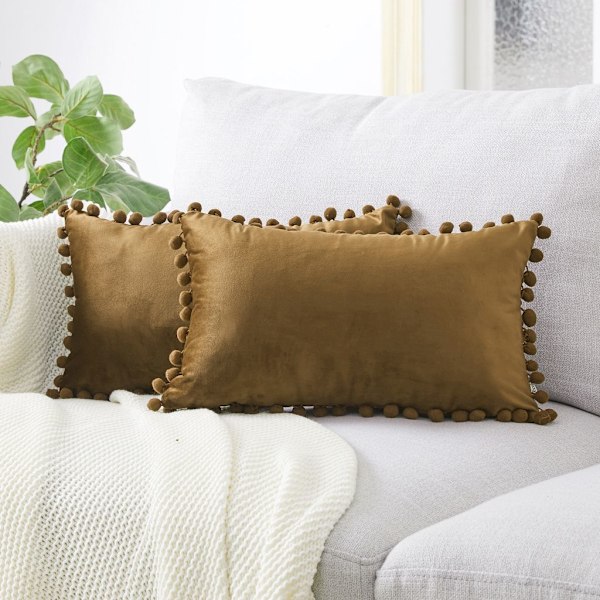 2-osainen pohjoismainen samettikangaspäällinen (ruskea 50*30cm)