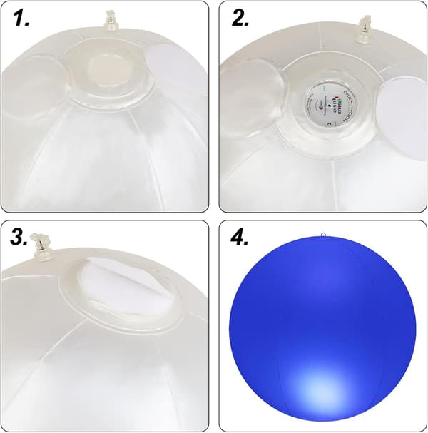 2 LED Flydende Pool Lys 20CM, Vandtæt Globe IP68 Flydende La