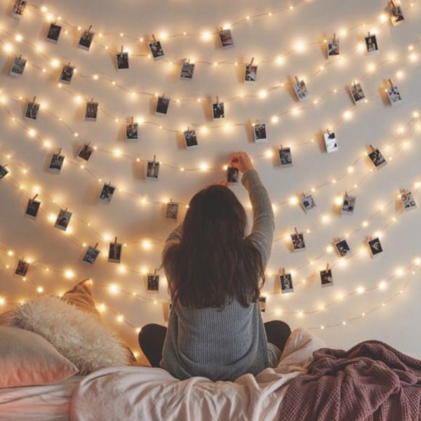 1 set fotoklämma ljusslingor Led foto ljusslingor med klar