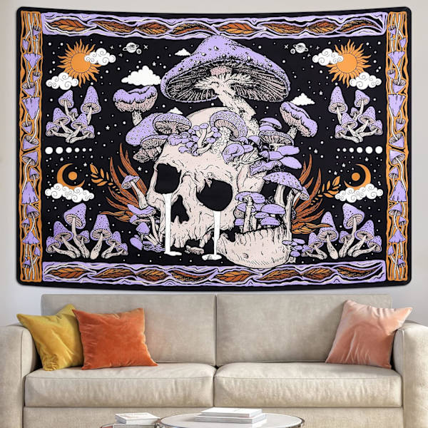 (150x130cm) Violetti kallo sienitaulu seinävaate