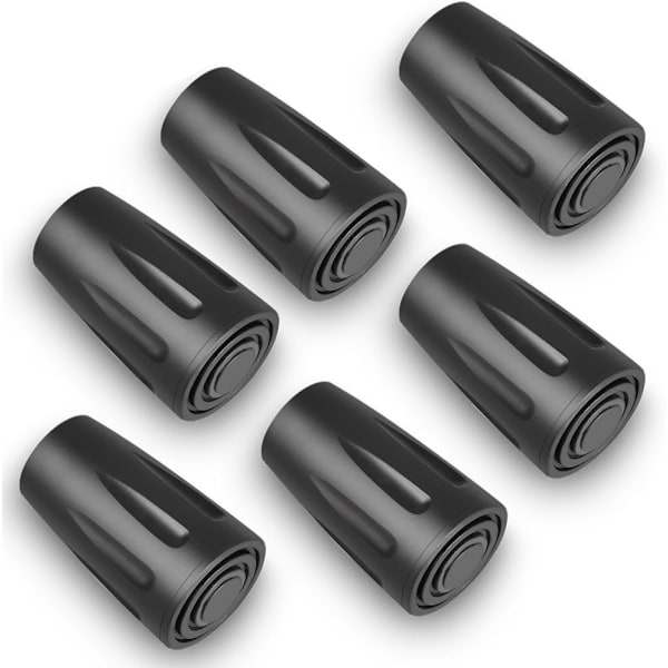 6 stk / 3 par gummiprotektorens spisser for nordiske gangstaver
