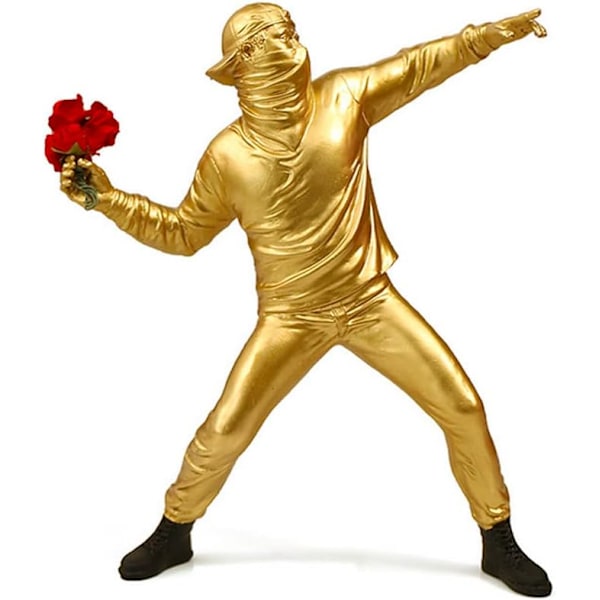 (Guld) Hartsstaty, Banksy Skatteskulptur, Blomkastarstaty,