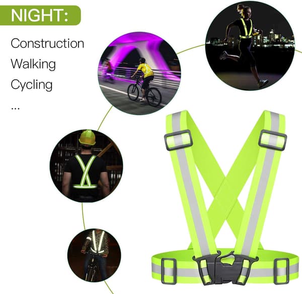 2 st Cykelreflexväst, Motorcykelsäkerhetsväst Elastisk
