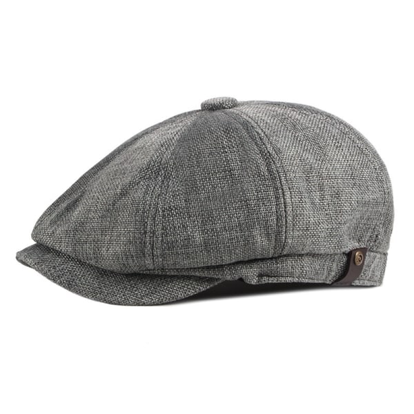 Mænd baret ensfarvet vintage elastisk åndbar casual hat til D