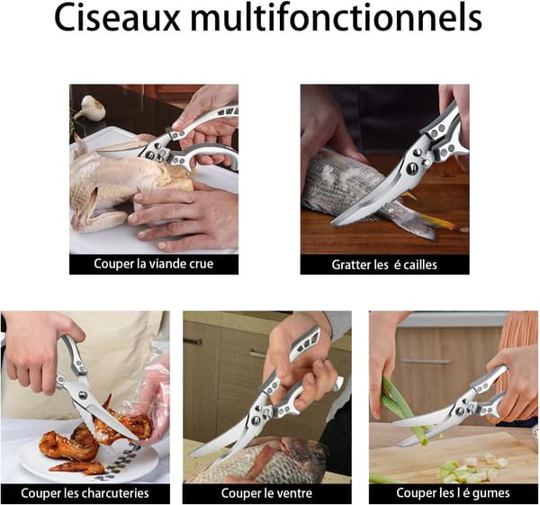 Professionelle multifunktionelle køkkensakse i rustfrit stål
