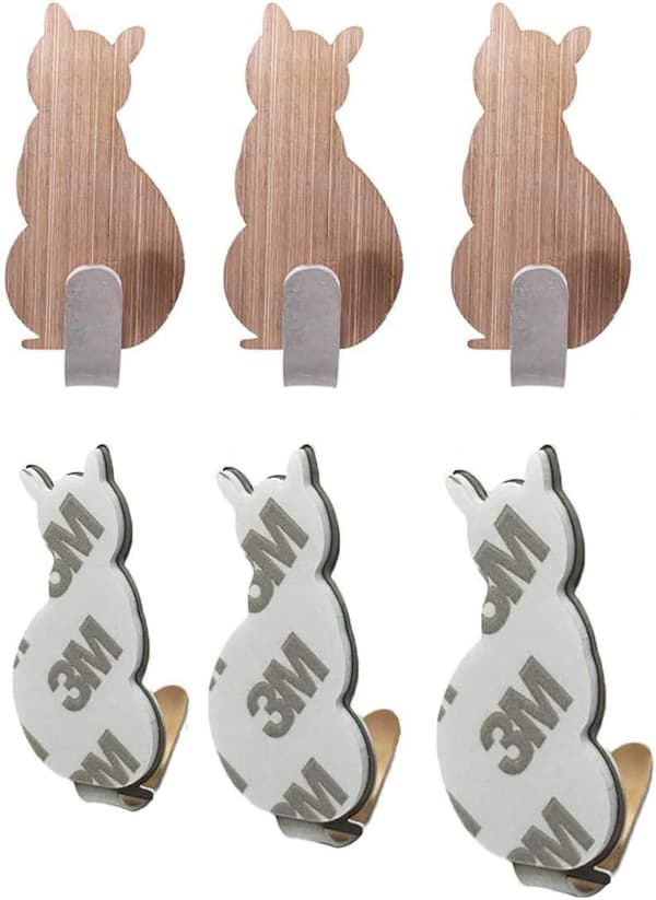 4 stk håndklædekrog Selvklæbende badekåbekrog Creative Cat Deco W