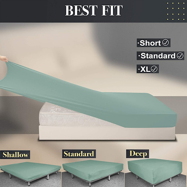 Myk stretch laken til queen size seng - Jersey strikket og komfortabel som en T-skjorte