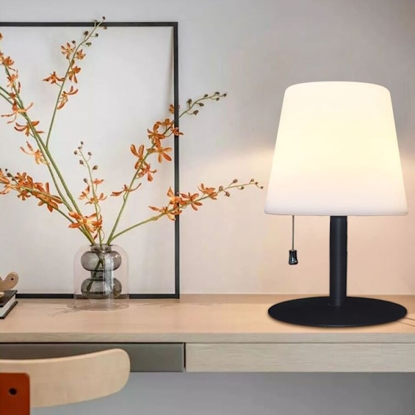1 stk. bordlampe uden varm hvid dæmpbar udendørs bordlampe Rec