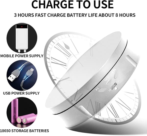 Elektrisk drejeskive, 146mm Smart elektrisk roterende displaystand,