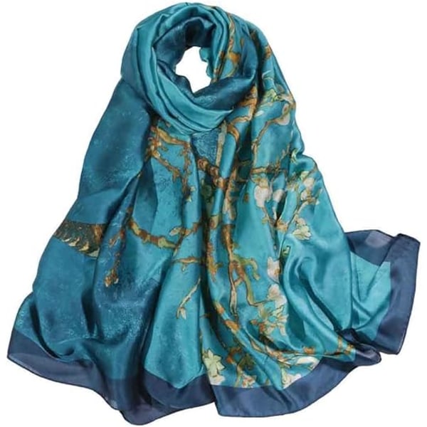 Dam Scarf Fashion Scarf Lång Satin Silk Touch Scarf Lätt