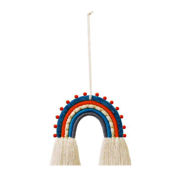 Vävd dekor vägghängande, Rainbow Vävd vägghängande, Macrame Rai