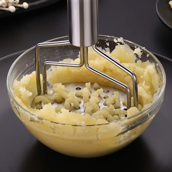 Manuell potatisstötare, potatismos i rostfritt stål, potatismos