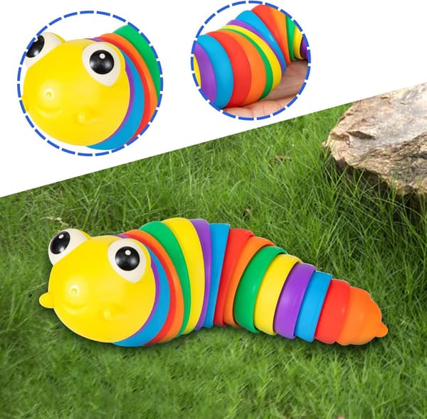 Fidget Slug Toy, Sensorisk Slug Skrivebordsleker Lettelses Anti-Angst De
