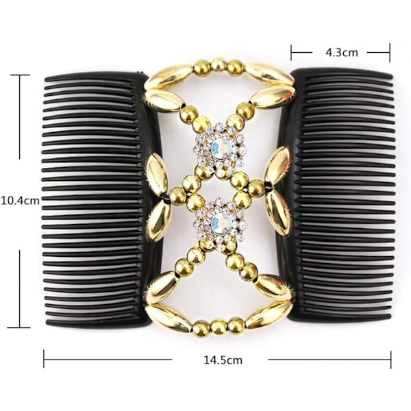 pärlstav magic hårkam 3 stycken Magic Elastic Hair Clips Stretchy