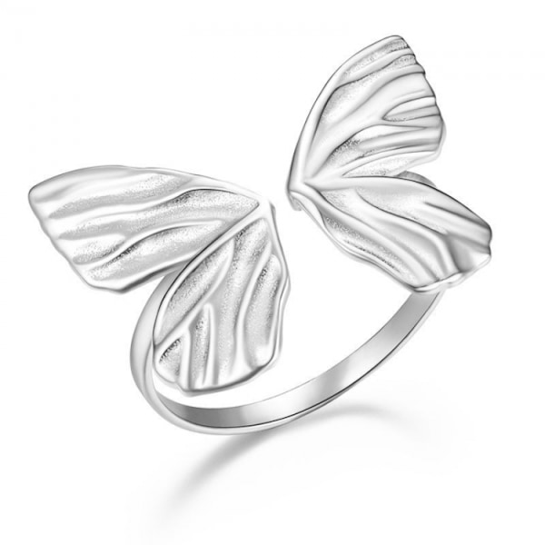 S925 Silver Ring Butterfly Silver