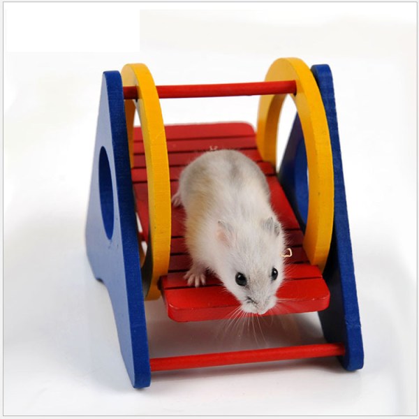 Hamstertillbehör - Regnbågsleksak - Gunga - Öka glädjen i livet