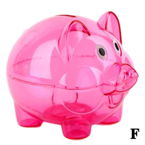 Rose red L Piggy Bank Money Boxes Save Coins Cash Funny Gifts Pla