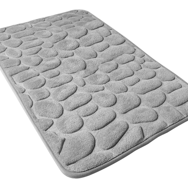 Memory Foam Halkfri badmatta Absorberande matta Badrumsmatta Maskintvättbar duschmatta för badrum 40x60cm Grå