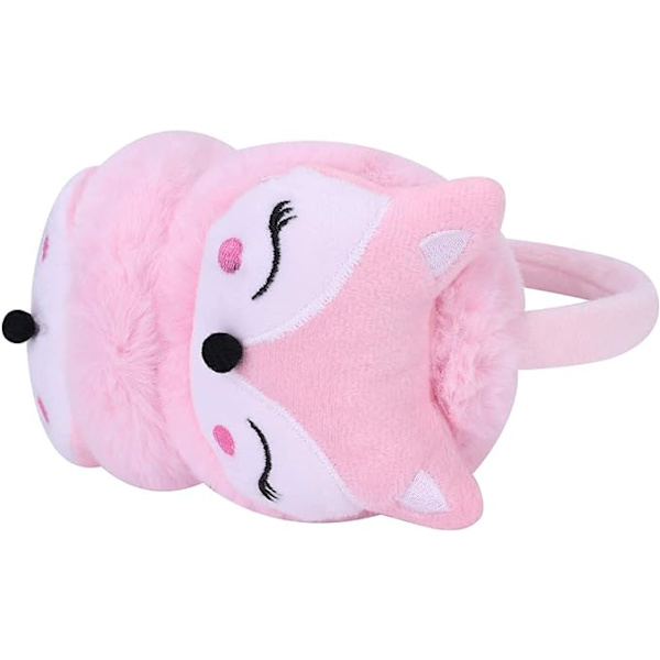 1 stk Pink Lake Vintervarme Øreværn til børn Cute Fox Pattern Plus