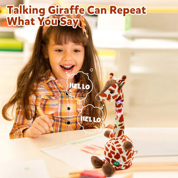 Dansende giraf, giraflegetøj, giraflegetøj til børn, der gentager Yo
