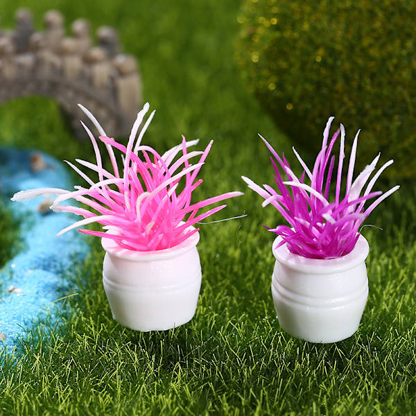 3-5 cm simulert potte engros mini plante modell ferdig runde kunst landskap mikro landskap ornamenter (4 stk)