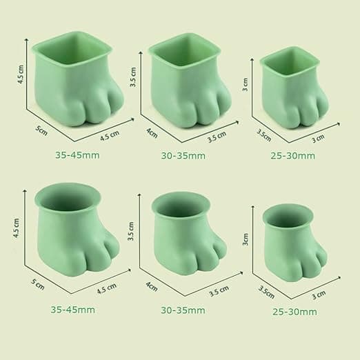 24PCS Silikonstolbenbeskyttere, Stolbenhetter Møbler Stol Fe