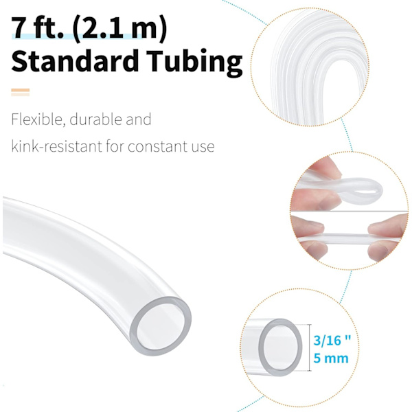 6,5 fod standard luftpumpeaccessoirer til akvarier, 2 luftfrigivelsessten