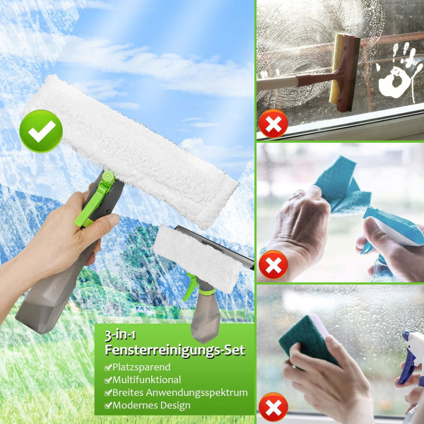 3 i 1, fönsterputs med sprayfunktion, fönsterrengöring, badrum