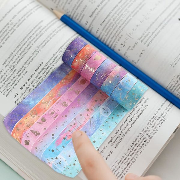 12 rullaa washi-teippiä, Galaxy Purple -koristeteippi, P