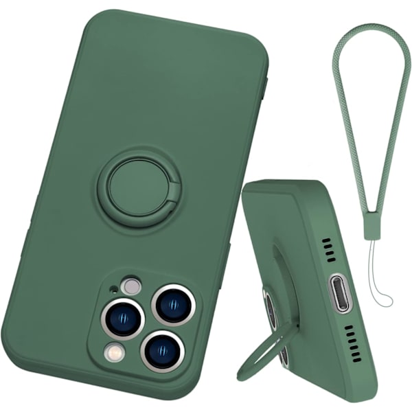 Silikonringhållare fodral för iPhone 13 Pro Max, Full Body Protect