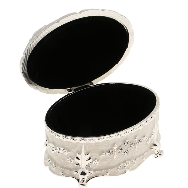 Oval smykkeboks Metal Creative Diamond smykkeæske 8,5*6*6 cm B